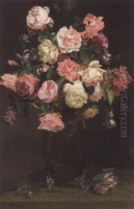 Still Life With Pink Roses Still Life With Pink Roses