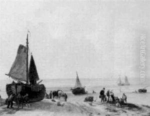 Bosrijk Riviergezicht Met Herdersfamilie