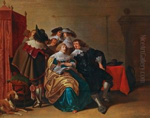 A Merrymaking Party by Christoffel Jacobsz. Van Der Lamen