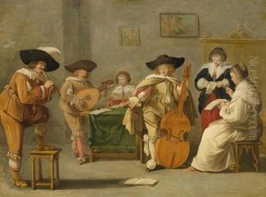 Musizierende Gesellschaft by Christoffel Jacobsz. Van Der Lamen