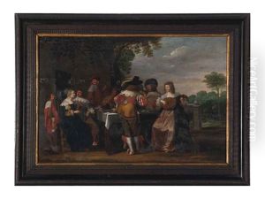 Elegant Figures On A Terrace