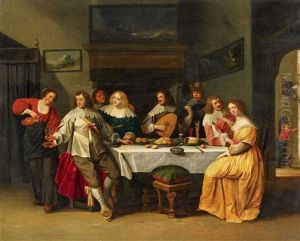 Frohliche Gesellschaft by Christoffel Jacobsz. Van Der Lamen