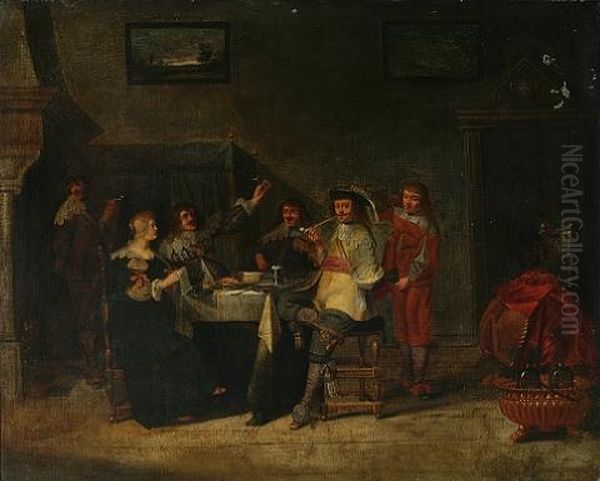 An Elegant Company In An Interior - view 1