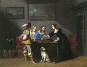 Hollandische Gesellschaft Beim Tric-trac-spiel