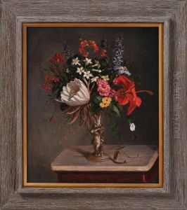 Still Life With Flowers by Gustavus Adolphus Behne