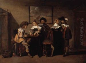 Elegante Gesellschaft by Christoffel Jacobsz. Van Der Lamen