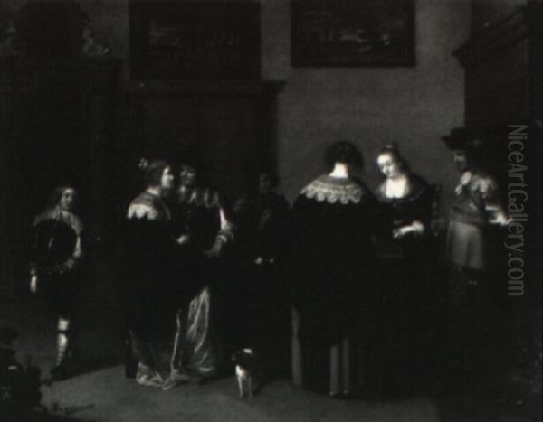 Elegant Figures In An Interior - view 1