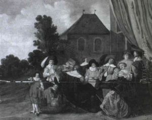 Concert A L'exterieur D'un Chateau by Christoffel Jacobsz. Van Der Lamen