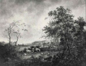A Horsewoman And A Herdsman And Cattle In A Wooded River Landscape A Horsewoman And A Herdsman And Cattle In A Wooded River Landscape