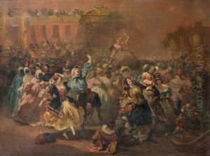 Bal De L'opera by Eugene Louis Lami
