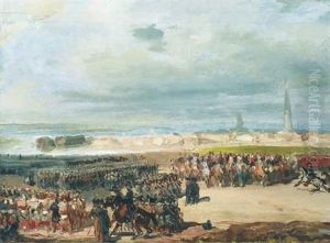 La Garnison Hollandaise Met Bas Les Armes Devant Les Francais Sur Les Glacis De La Citadelle D'anvers, 24 Decembre 1832, Au Fond L'escaut Et La Citadelle D'anvers La Garnison Hollandaise Met Bas Les Armes Devant Les Francais Sur Les Glacis De La Citadelle D'anvers, 24 Decembre 1832, Au Fond L'escaut Et La Citadelle D'anvers