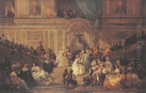 Soiree Dans Un Chateau by Eugene Louis Lami