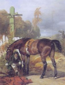 En Rytter, Der Holder Hvil Ved Et Vejkryds by Eugene Louis Lami