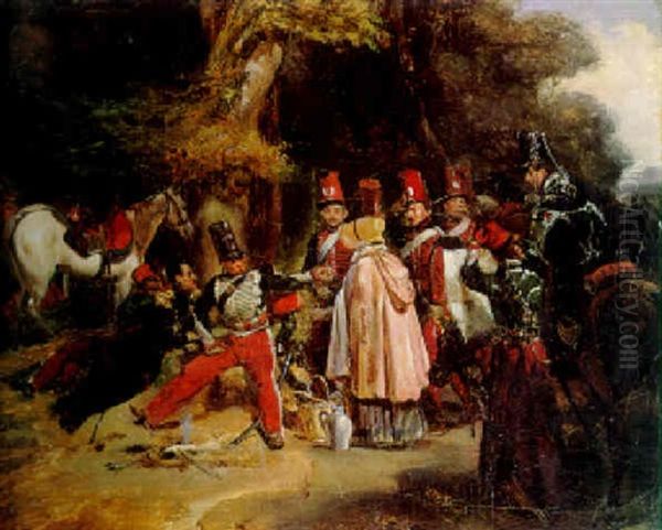Halte De Hussards Au Camp De Luneville - view 1