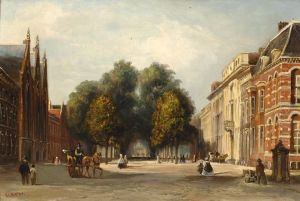 View Of A City Avenue by Carel Jacobus Behr