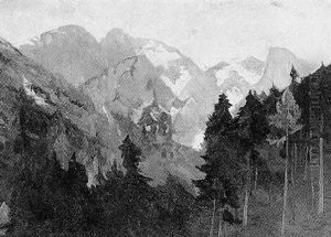 Gebirgs-waldlandschaft by Erich Albert Lamm