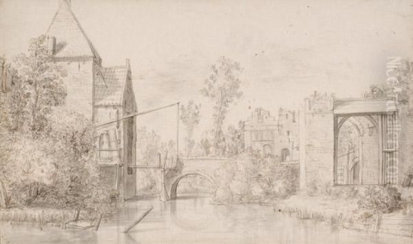 View Of A Draw-bridge And A City Gate - view 1