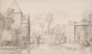 View Of A Draw-bridge And A City Gate