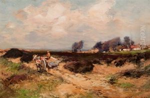 Landscape And Farming Scene by William Bradley Lamond