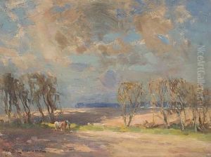Horses In The Field (+ Another; Pair) by William Bradley Lamond