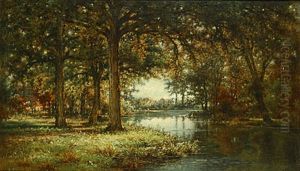Rivier In Het Bos (riviere Dans Le Foret) by Jean Pierre Francois Lamoriniere
