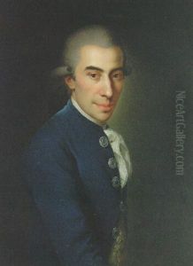 Portrait Of Ignaz Von Born, In A Blue Coat With A Cravat And Embroidered Waistcoat