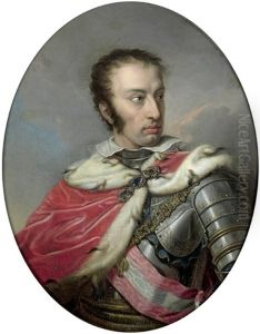 Erzherzog Karl In Rustung Mit Hermelinumhang by Johann Baptist Lampi the Elder