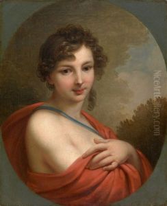 Portrait Of Elena Naryshkina by Johann Baptist Lampi the Elder