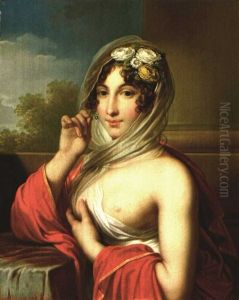 Bildnis Einer Jungen Schonen, Romisch-antik Gewandet by Johann Baptist Lampi the Elder