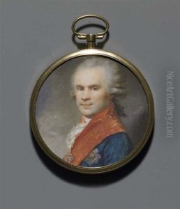 Major General Basil Stepanovich Popov In Blue Uniform With Red Facings And Collar