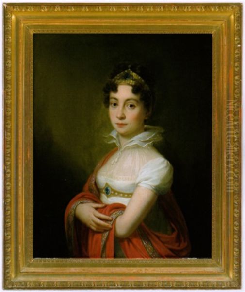 Vermutliches Jugendbildnis Der Kaiserin Maria Ludovica Mit Einem Juwelenbesetzten Diadem - view 1