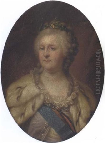 Portrait Of Empress Catherine The Great Wearing The Orders Of Saints Andrew, George And Catherine - view 1