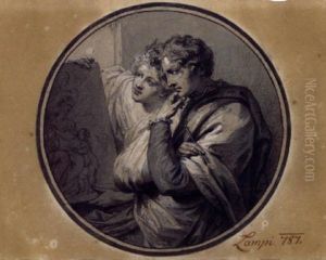 A Painter Studying His Work, His Model Beside Him