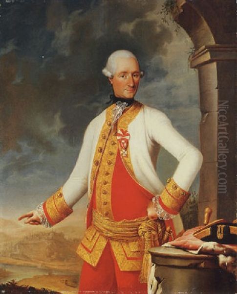 Portrait Of An Austrian General In A Gold-embroidered Suit With A Lace Collar And Cuffs, Wearing The Badge Of The Order Of Maria Theresa - view 1