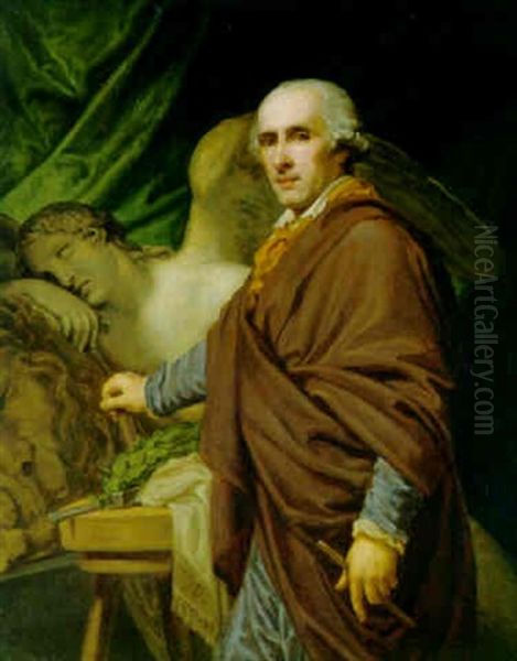 Portrait Of Antonio Canova, In Brown Robes - view 1