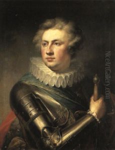 Portrait Du Comte Louis Starzynski, Portant Une Armure by Johann Baptist Lampi the Elder
