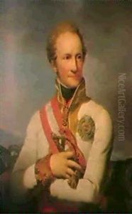 Portrat Von Feldmarschall Johann Josef Furst Von Und Zu Liechtenstein by Johann Baptist Lampi the Elder
