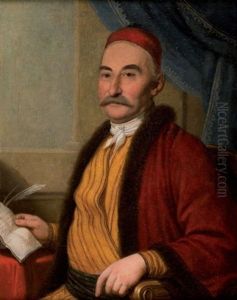 Portrait D"un Marchand Ottoman by Johann Baptist the Younger Lampi