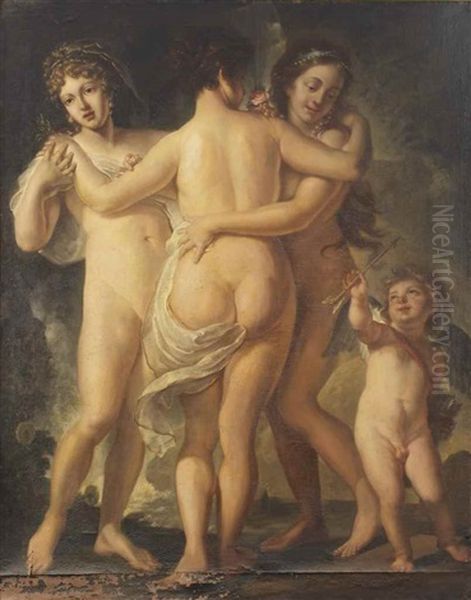 The Three Graces With Cupid - view 1