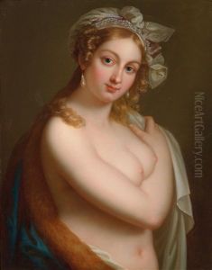 Weiblicher Halbakt by Johann Baptist the Younger Lampi