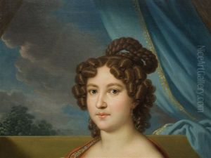 Lady"s Portrait by Johann Baptist the Younger Lampi