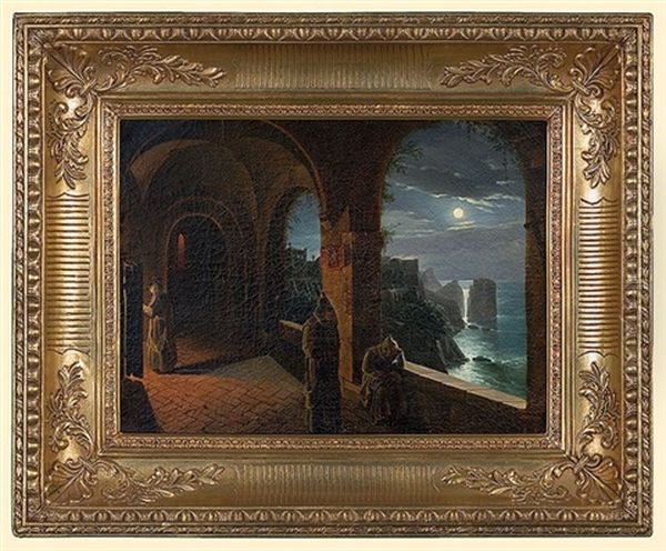 Night In Monastery On Capri Island - view 1