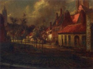 A Sunlit Street, Bruges
