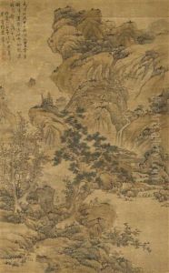 Landscape In The Style Of Dong Yuan by Lan Ying