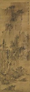Scholar Walking On A Bridge by Lan Ying