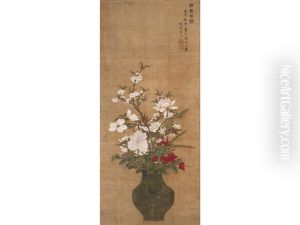 Flowers In A Bronze Hu by Lan Ying