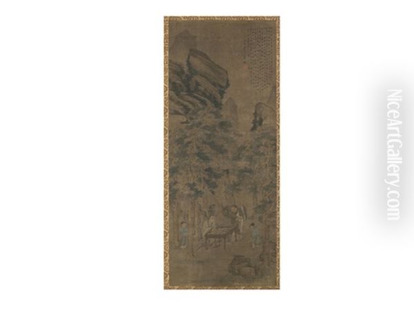 Landscape With Pine Trees And Figure - view 1