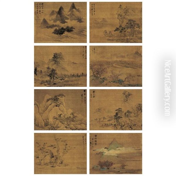 Landscape Paintings After Masters In Yuan Dynasty (4 Works) - view 1
