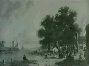 A Dutch Estuary Scene by Richard Hume Lancaster