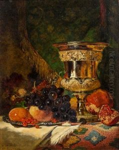 Still Life With Gilt Bronze Ewer by George Lance